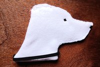 Back side of the Smudge Dog is a solid color.