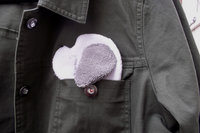 Smudge Dog Old English Sheepdog "Scout" Microfiber Covert Cleaning Cloth