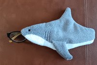 Microfiber Shark Shaped Glasses Case and Cleaner in One