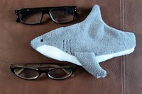 Microfiber Shark Shaped Glasses Case and Cleaner in One