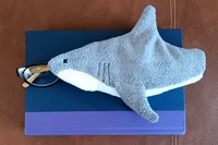Microfiber Shark Shaped Glasses Case and Cleaner in One