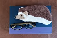 Microfiber Hedgehog Shaped Glasses Case and Cleaner in One