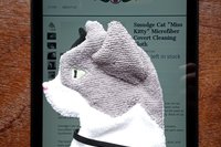 Smudge Cat "Miss Kitty" Microfiber Covert Cleaning Cloth