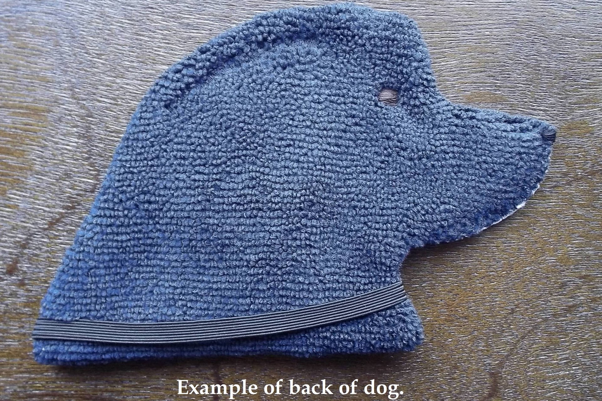 Back side of Smudge Dog. Back will be solid color.