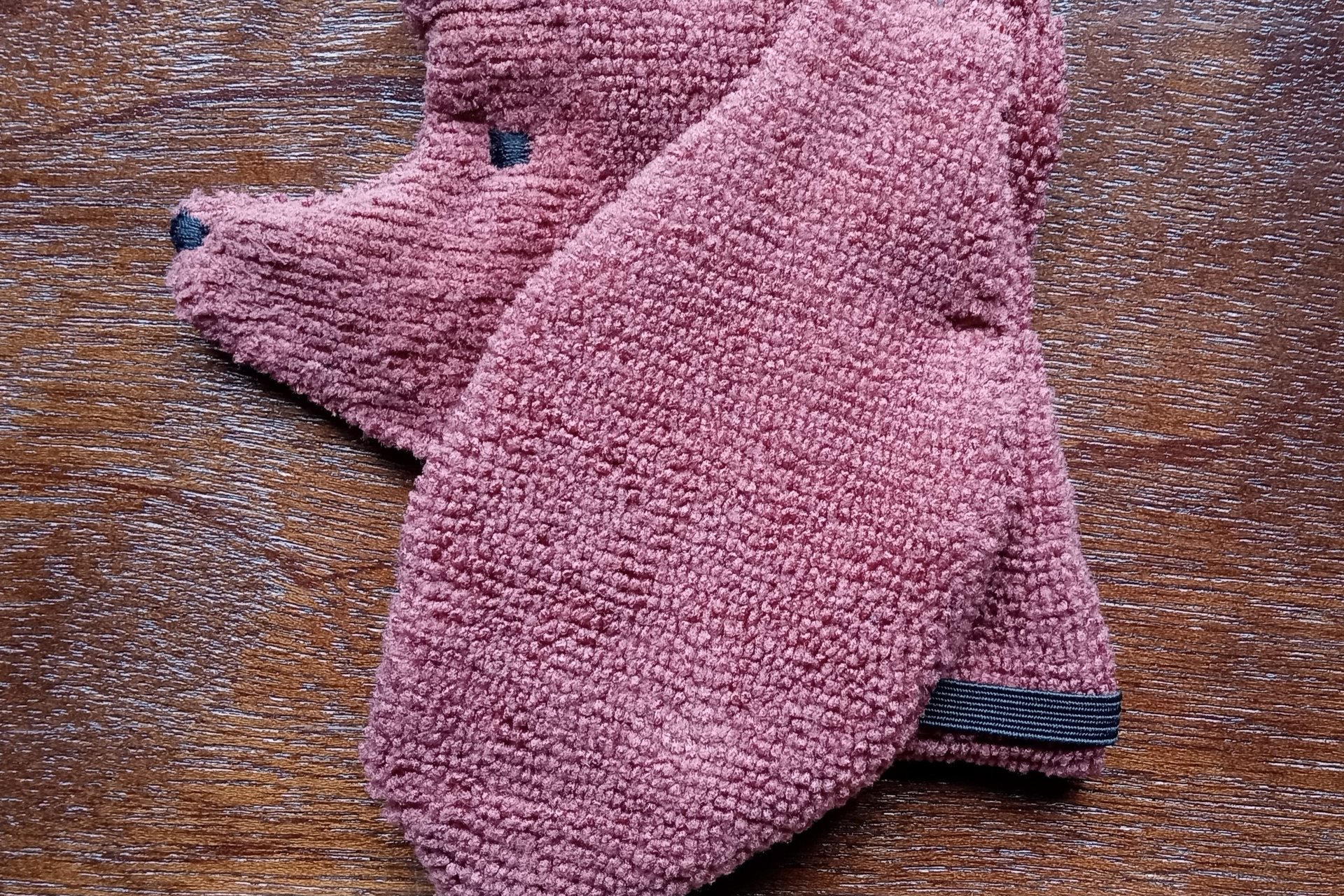 Smudge Dog shown with ruler to show size.
