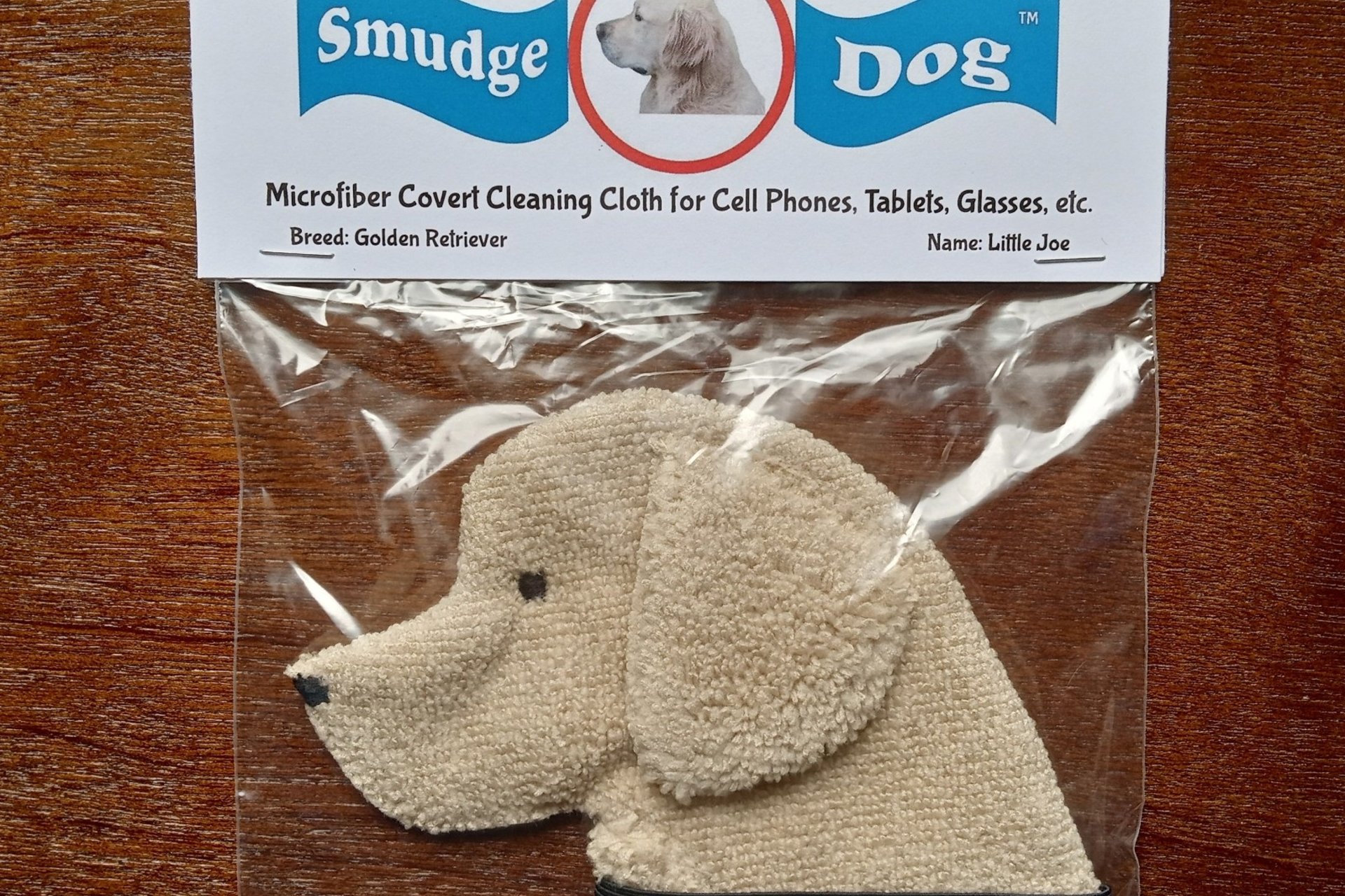 Smudge Dog Retriever "Gibby" Microfiber Cleaning Cloth, Golden/Labrador Retriever