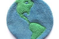 Soft, microfiber terry cloth towels  made in the shape of the Earth