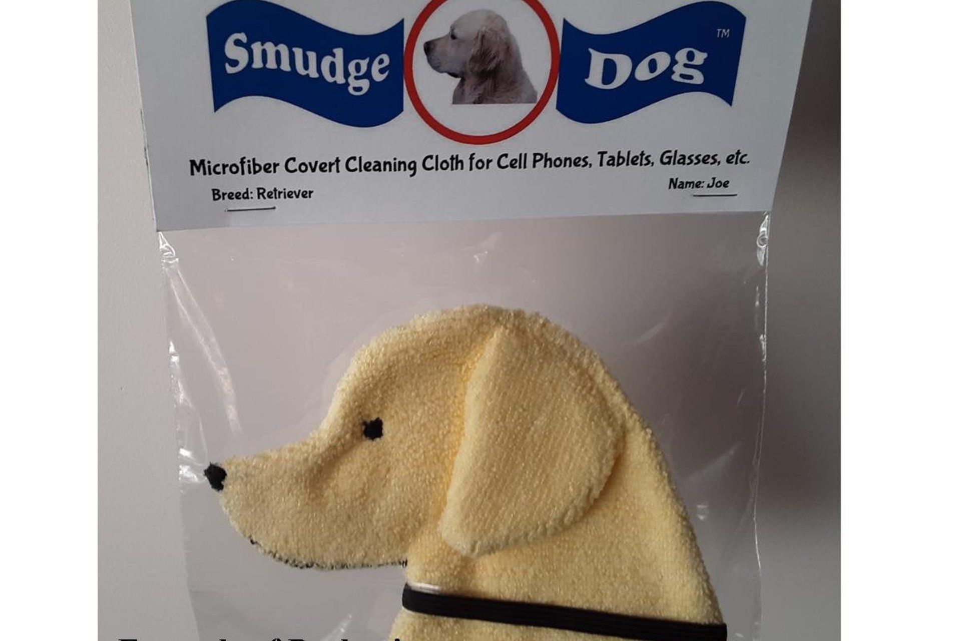 Smudge Dog Pomeranian "Cheeky" Microfiber Covert Cleaning Cloth